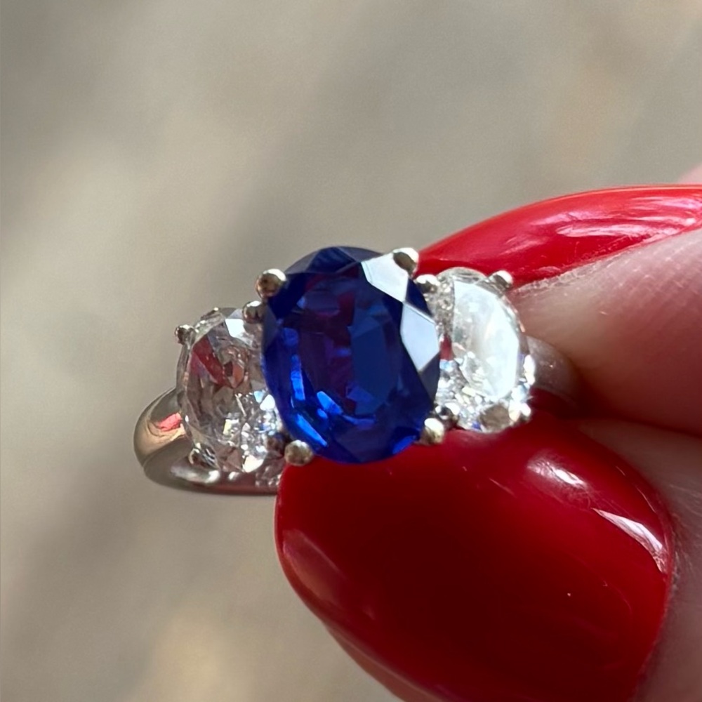 14k WG Blue Spinel Ring - Picture 10 of 15